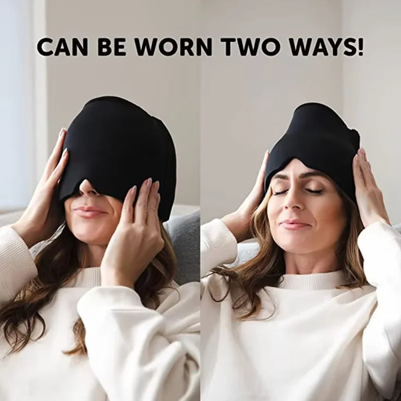 Gel Ice Pack Cap Hat Cold Compress Cap Ice Head Wrap Pack Headgear Hood Eye Mask